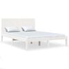 vidaXL Cadre de lit sans matelas blanc 90x200 cm bois de pin massif