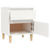 vidaXL Tables de chevet 2 pcs Blanc 40x35x50 cm