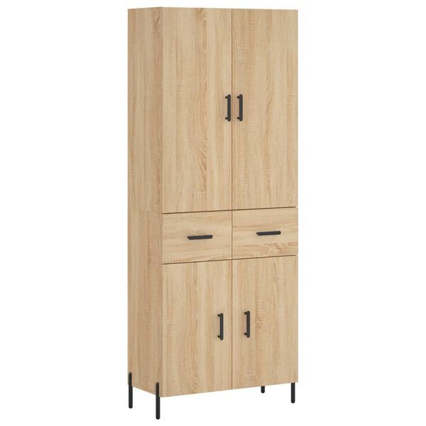 vidaXL Buffet haut Ch&ecirc;ne sonoma 69,5x34x180 cm Bois d'ing&eacute;nierie