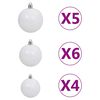 vidaXL Sapin de No&euml;l artificiel Nordmann avec LED et boules Vert 180cm