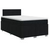 vidaXL Lit boxspring avec matelas Noir 120 x 200 cm Tissu