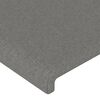 vidaXL T&ecirc;te de lit avec oreilles Gris fonc&eacute; 163x23x118/128 cm Tissu