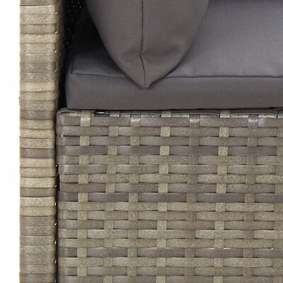 vidaXL Salon de jardin 6 pcs avec coussins Gris Résine tressée