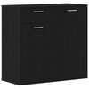 vidaXL Buffet en ch&ecirc;ne noir 80x36x75 cm bois d'ing&eacute;nierie
