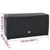 vidaXL Boîte de stockage jardin Anthracite 119x48x60 cm Polypropylène