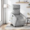 vidaXL Fauteuil inclinable de massage électrique Gris clair Tissu