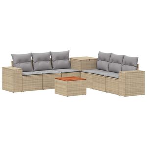 vidaXL Ensemble de Canap&eacute;s 8 pc Beige et Gris clair