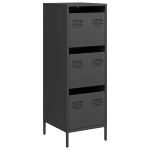 vidaXL Buffet haut noir 39x35x103,5 cm acier