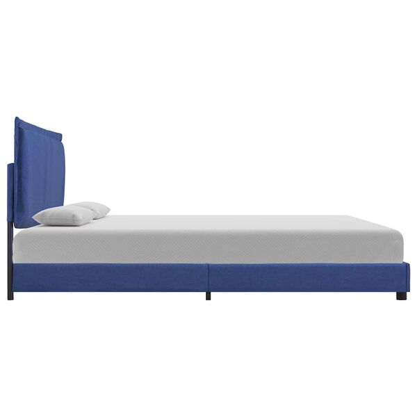 vidaXL Cadre de lit sans matelas bleu tissu 150x200 cm