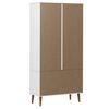 vidaXL Armoire &agrave; vitrine MOLDE Blanc 90x35x175 cm Bois de pin massif