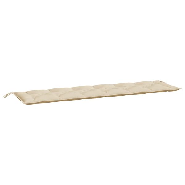 vidaXL Coussin de banc de jardin beige 200x50x7 cm tissu oxford