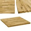 vidaXL Dessus de table Bois de ch&ecirc;ne massif Carr&eacute; 44 mm 80x80 cm