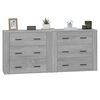 vidaXL Buffets 2 pcs sonoma gris bois d'ingénierie