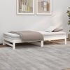 vidaXL Lit coulissant sans matelas blanc 2x(100x200) cm