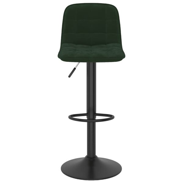 vidaXL Tabourets de bar lot de 2 vert foncé velours