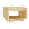 vidaXL Table basse 50x50x33,5 cm bois de pin massif