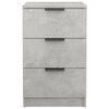vidaXL Tables de chevet 2 pcs Gris béton 40x36x65 cm