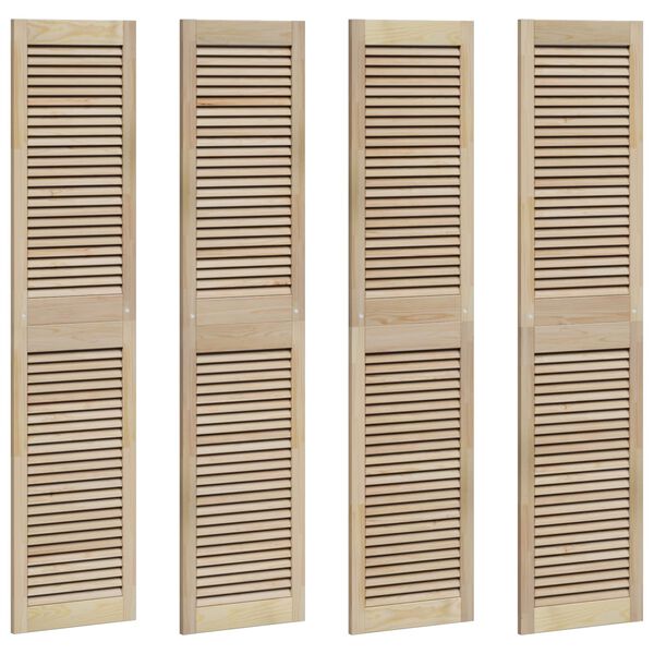 vidaXL Porte de Cabinet avec porte 4 pcs Naturel 170 x 2,1 x 39,5 cm