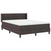 vidaXL Lit &agrave; ressorts avec matelas Marron fonc&eacute; 190 x 140 cm Polyester