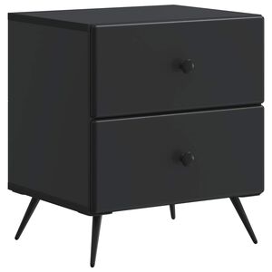 vidaXL Cabinet de chevet Noir 43 x 34,5 x 47,5 cm Bois d'ing&eacute;nierie
