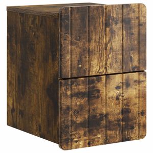 vidaXL Cabinet de chevet mural Ch&ecirc;ne fum&eacute; 33 x 34,5 x 43 cm