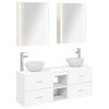 vidaXL Ensemble d'armoire de salle de bain 5 pc Blanc