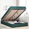 vidaXL Cadre de lit avec matelas avec matelas 2 pcs Vert Velours