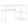 vidaXL Bureau d'ordinateur Blanc 105x50x72 cm MDF et m&eacute;tal