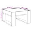 vidaXL Table basse avec LED infini gris béton 50x53x30 cm