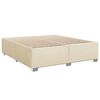 vidaXL Sommier &agrave; lattes de lit avec matelas Cr&egrave;me 200x200 cm Tissu