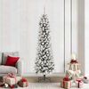 vidaXL Sapin de No&euml;l artificiel Blanc 210 cm PVC, m&eacute;tal et plastique