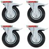 vidaXL Roulettes pivotantes avec double frein 4 pcs 200 mm