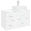 vidaXL Ensemble de mobilier de salle de bain 2 pc Blanc