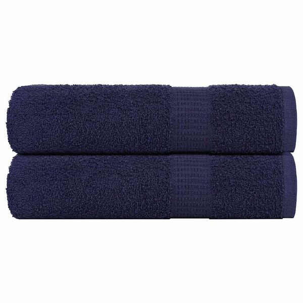 vidaXL Serviettes de douche FROGN 2 pcs bleu marine 70x140 cm 360 g/m&sup2;