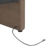 vidaXL Lit avec &eacute;clairage USB Taupe Tissu 90x200 cm