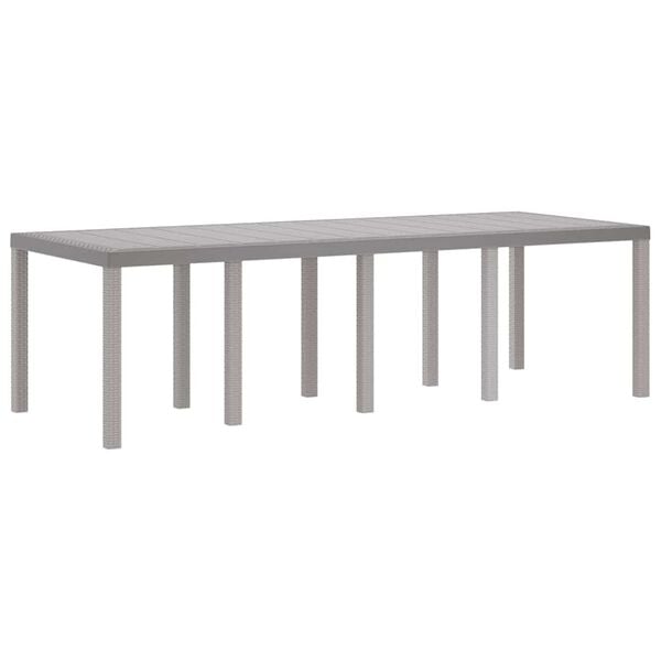 vidaXL Ensemble de salle &agrave; manger pour jardin 11 pcs Gris clair