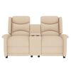 vidaXL Fauteuil de massage inclinable et porte-gobelet 2 places cr&egrave;me