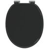 vidaXL Si&egrave;ge de toilette 2 pcs Noir 44 x 38 cm Panneau MDF