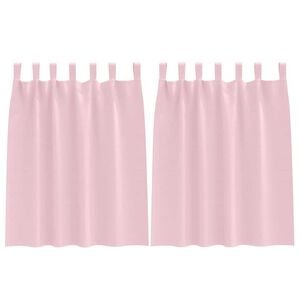 vidaXL Rideaux occultants avec anneaux 2 pcs Rose b&eacute;b&eacute; 140 x 140 cm