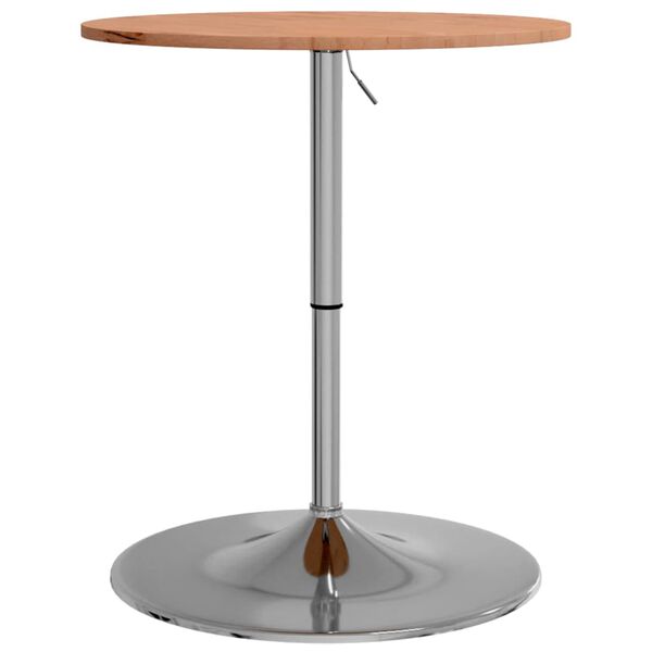 vidaXL Table de bar &Oslash;60x89,5 cm bois massif de h&ecirc;tre