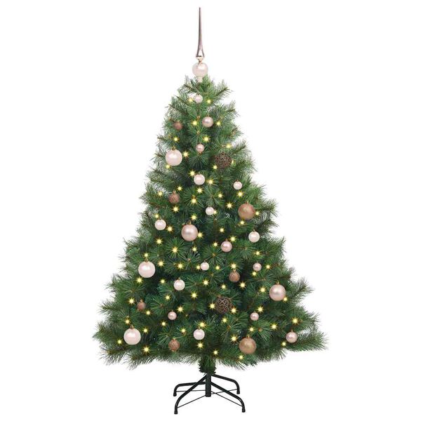 vidaXL Sapin de No&euml;l artificiel avec 150 LED Vert 150 cm PE et PVC