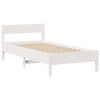 vidaXL Lit biblioth&egrave;que sans matelas blanc 90x200cm bois de pin massif