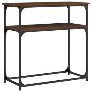 vidaXL Table console ch&ecirc;ne marron 75x35,5x75 cm bois d'ing&eacute;nierie