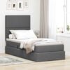 vidaXL Lit avec rangement et matelas Gris fonc&eacute; 100 x 200 cm Polyester