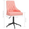 vidaXL Chaises &agrave; manger pivotantes lot de 4 Rose Velours