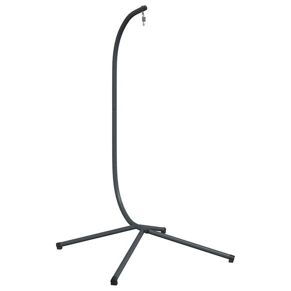 vidaXL Support de chaise suspendue en forme d'&oelig;uf sans panier Acier anthracite