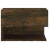 vidaXL Tables de chevet murales 2 pcs Chêne fumé