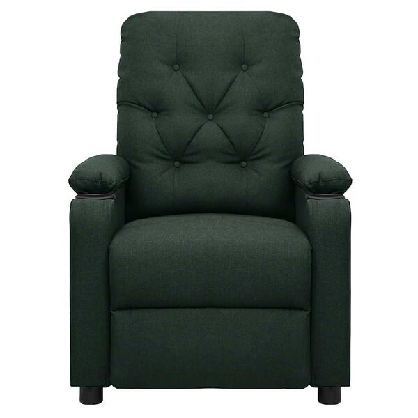 vidaXL Fauteuil Vert fonc&eacute; Tissu