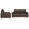 vidaXL Ensemble de canap&eacute;s 2 pcs Tissu Marron