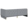 vidaXL Cadre de lit d'angle avec matelas Gris clair 100 x 200 cm tissu